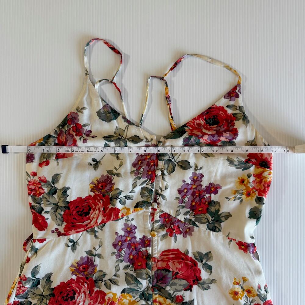 Abercrombie Floral Sundress Peony Boho Poetcore Bloomcore Pockets Medium Dress - Picture 10 of 16